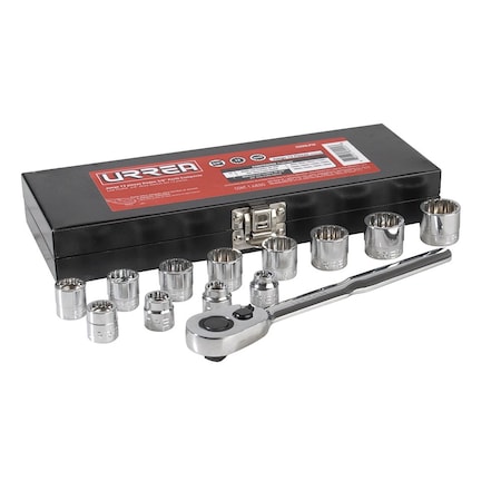 Urrea 3/8" Drive Metric, 12 pcs 5200LP